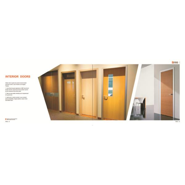 No Paint Treatment Side Gates Aluminium Fireproof Bacterial Resistance MDF Interior Door