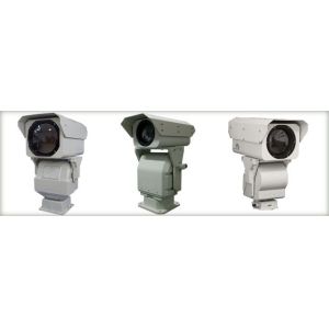 Infrared PTZ Thermal Imaging Camera , Uncooled Waterproof Long Distance CCTV