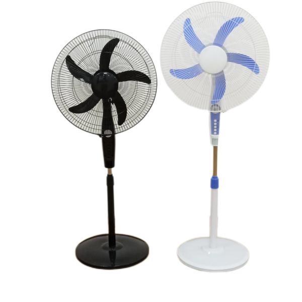 AC DC 16 / 18 Inch Rechargeable Solar Powered Fan For Home With LED Light