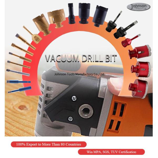 Vacuum Brazed Diamond Core Drill Bits For Porcelain Tile Ceramic 6mm M14 Shank