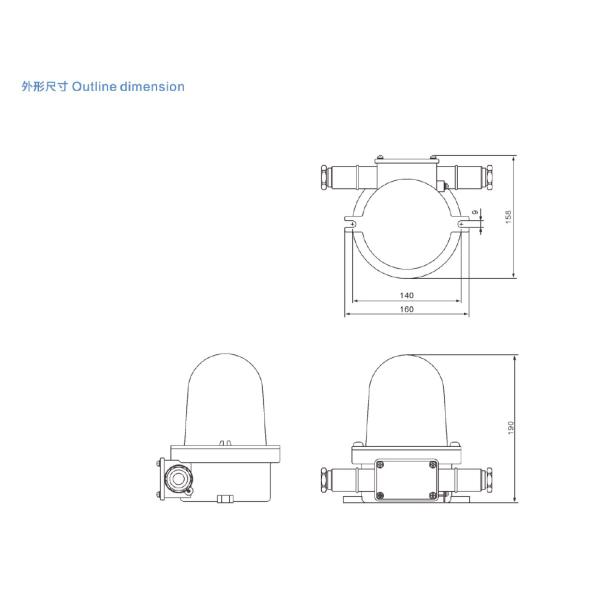 CXH5-1□L LED Signal Light Marine With Toughened Glass Cover