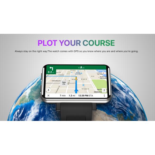 DM100 4G 2.86 Inch Screen Smart Watch Android 7.1 OS Phone 3+32GB 5MP Camera 480*640 Ips 2700mah