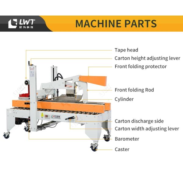 LWT Packaging Line Random Size Box Adhesive Tape Pet Canned Carton Sealing Machine