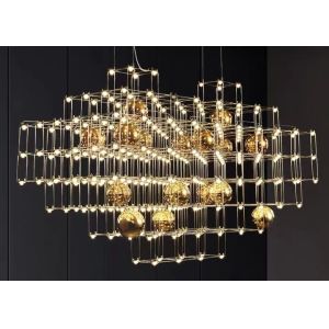 China Modern wedding luxury hanging ball light with crystal chandelier wholesale