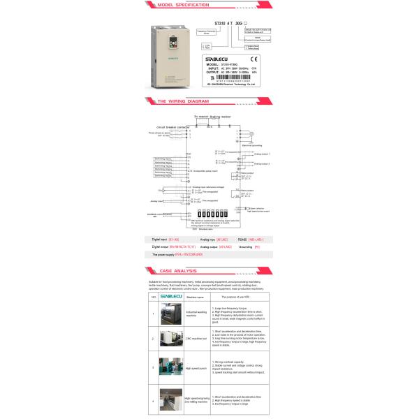 30KW 37KW AC Frequency Inverter 480V 1 Phase VFD Overload Protection