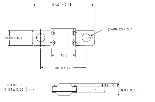 Transparent Black Bolt Down Fuses 72V ANS 40 Amp Midi Fuse Nylon
