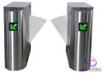 Stainless Steel Retractable Flap Barrier Gate , Bi - directional Multi Access