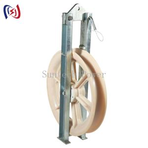 China Transmission Line Bundled Triple Conductor Pulley Block 660mm With Cast Steel Sheave wholesale