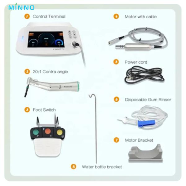 Dental implant motor Full Touch Screen With 20:1 Fiber Angle Piezo Surgey Equipment Implant Machine