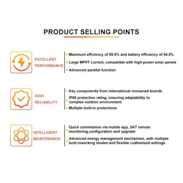 Three Phase 40V-60V 10kw 15kw Hybrid Inverter Dual Output MPPT Pure Sine Wave On/Off Grid Solar Inverter IP66 Hybrid Inverter