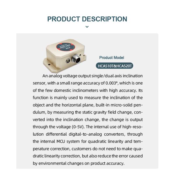 9V Single Axis Analog Inclinometer Sensor Voltage