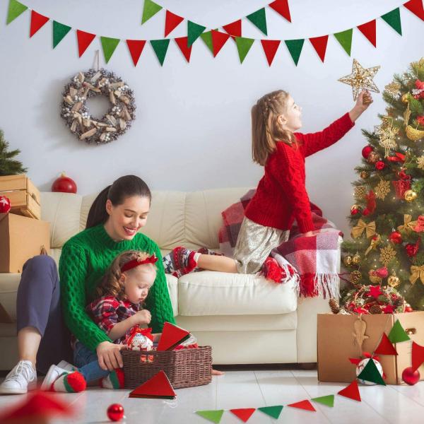 Customized Logo Christmas Tree Flag 20*15 Cm Felt Christmas Tree Decorations