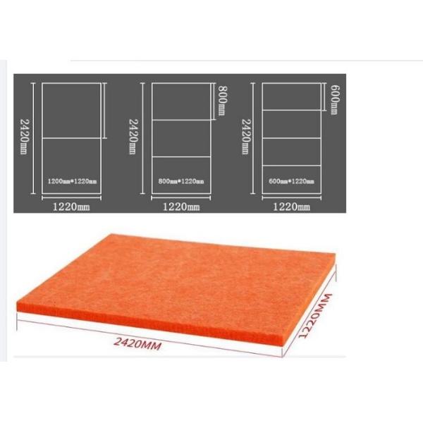 9mm PET Polyester Fiber Acoustic Panel , Modular Design Sound Absorbing Panels