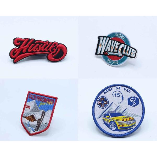 Embroidered Sports Jacket Patches , Cotton Polyester Baseball Patches For Clothes
