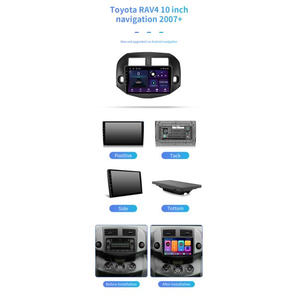 2 Din Android Car Multimedia Player For Toyota RAV4 2007 Android 10 Car Stereo GPS Navigation With Frame