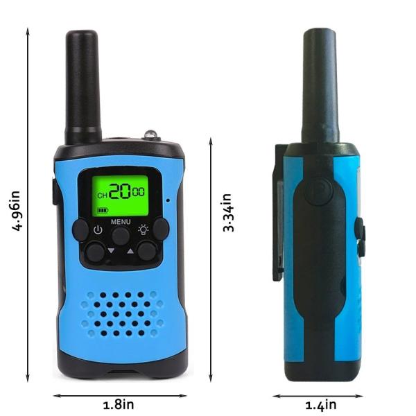 Long Range Walkie Talkie Toy Voice Activated With Green Backlit LCD Display