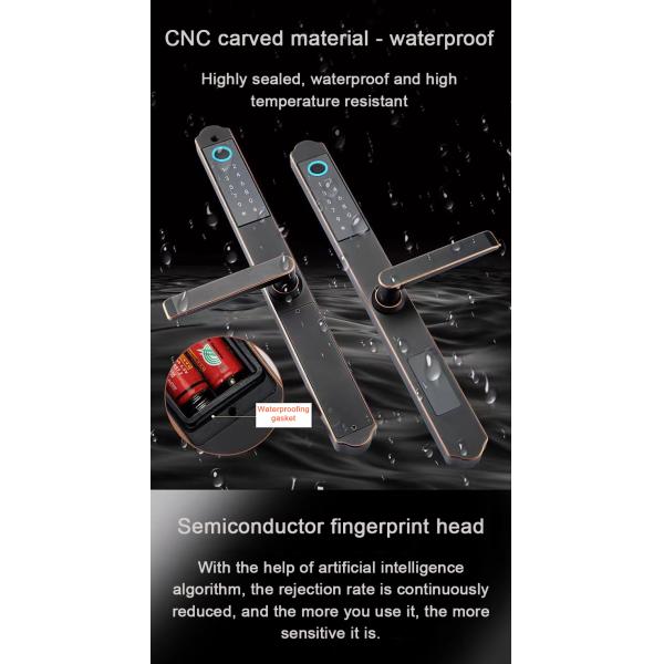 TuyaSmart Waterproof Door Lock WiFi Double Side Fingerprint Smart Lock