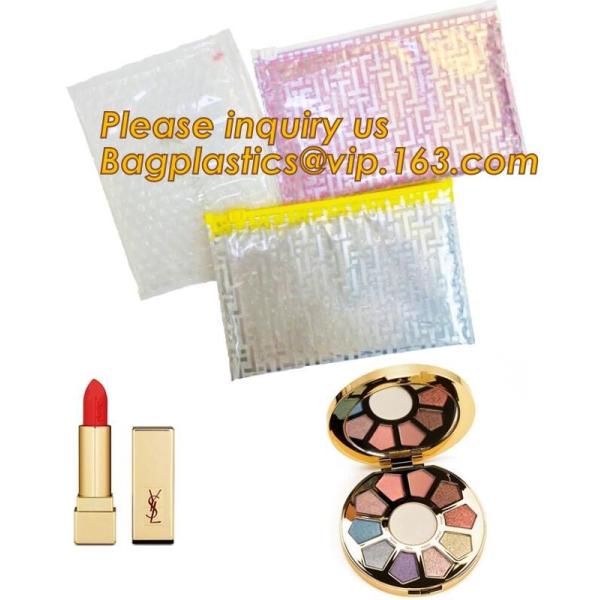 Cosmetic Pink Slider Padded Bag/Silver Zip lockkk Bag With Bubble,Padded Envelopes Cheap Aluminium Foil Zip lockkk Holographic