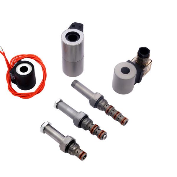 Plug In 5 Port 3 Way Solenoid Valve Hydraulic 12V / 24V With Double Connector