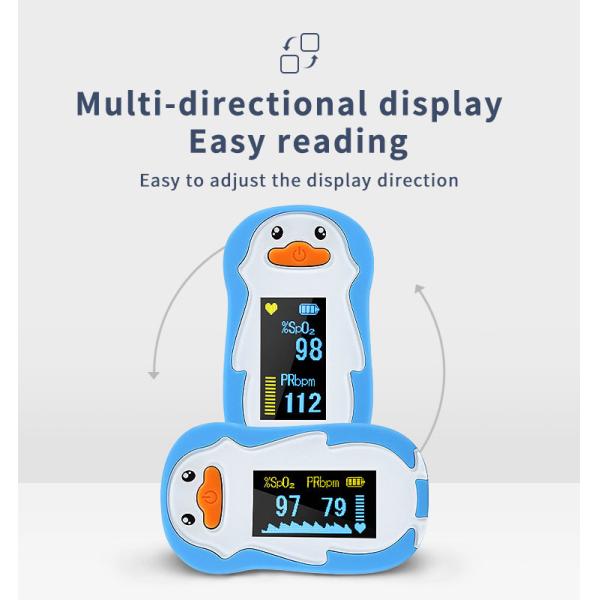Measure PR SpO2 Medical Pulse Oximeter Multi Directional Display RoHs FCC Approved
