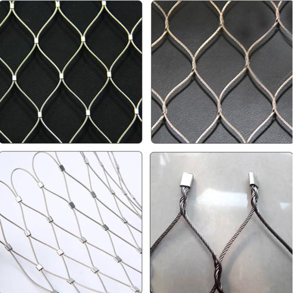 Stainless Steel Rope Wire Mesh 3.0mm 3.2mm PVDF Coated Safety Net