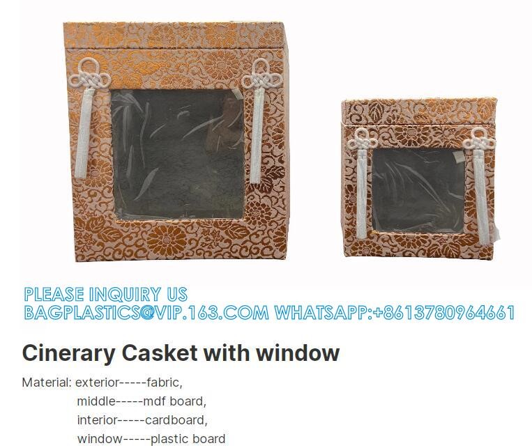 Japanese Funeral Cremation Sarira Wood Vessel Sarira Wood Container Funeral Supplies With Openable Window
