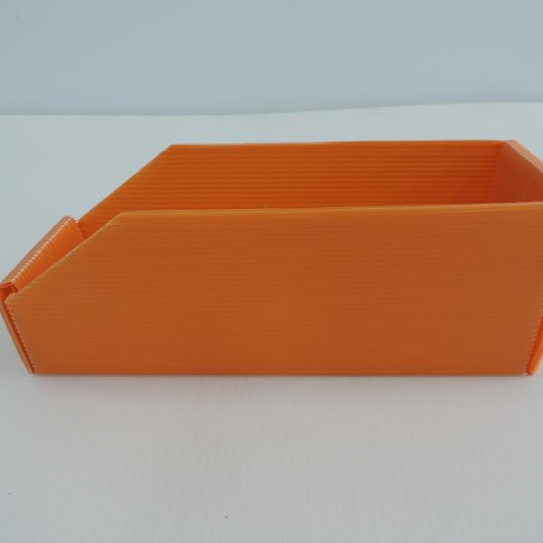 Die Cut Collapsible Corrugated Plastic Boxes For Flange Storage