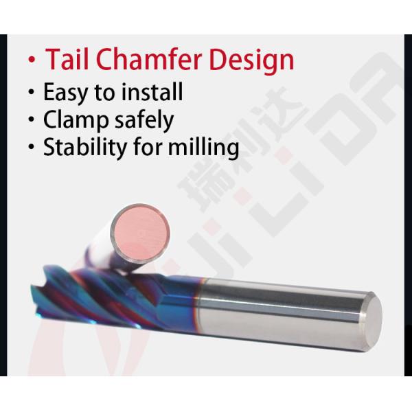 HRC65 Solid Carbide Corner Radius End Mill 4R0.2 4 Flutes Corner Rounding Tools