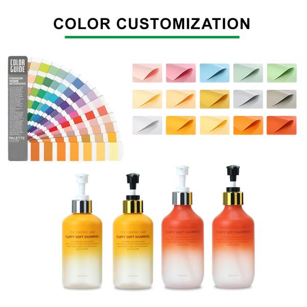 ISO 9001 Certified PET Plastic Pump Bottle with Customizable Capacity and Gradient Color for Shampoo and Body Wash