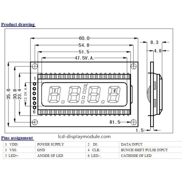 Timing Meter LCD Segment Display TN Mono For Domestic Electrical Appliance