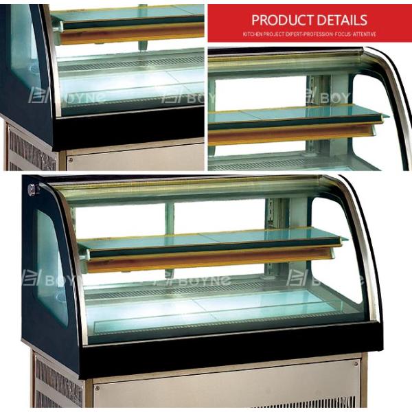 2 ~ 8 °C Mini Countertop Cake Display Case Refrigerator Tempered Glass
