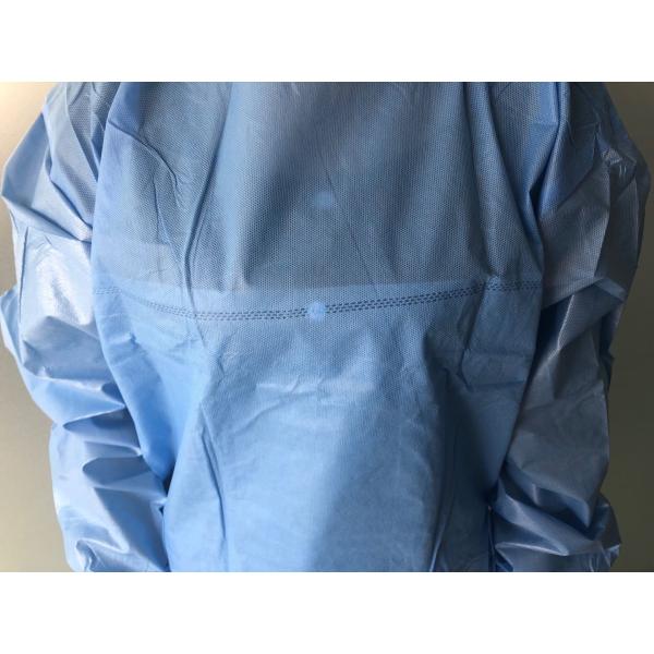 Long Sleeve Medical Isolation Gowns / Blue Isolation Gowns Sterile Or Non Sterile