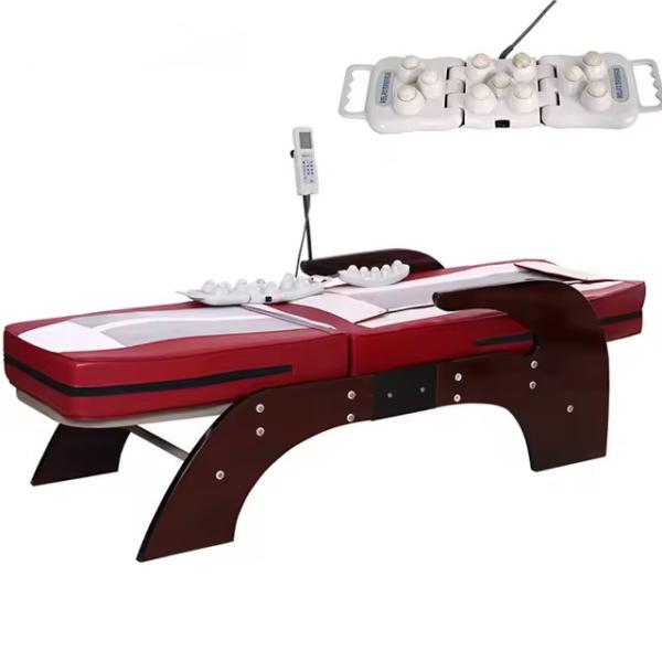 Spine Care Jade Stone Roller Massage Therapy Bed Spa Body Thermal Jade Massage Bed Infrared Massage Bed