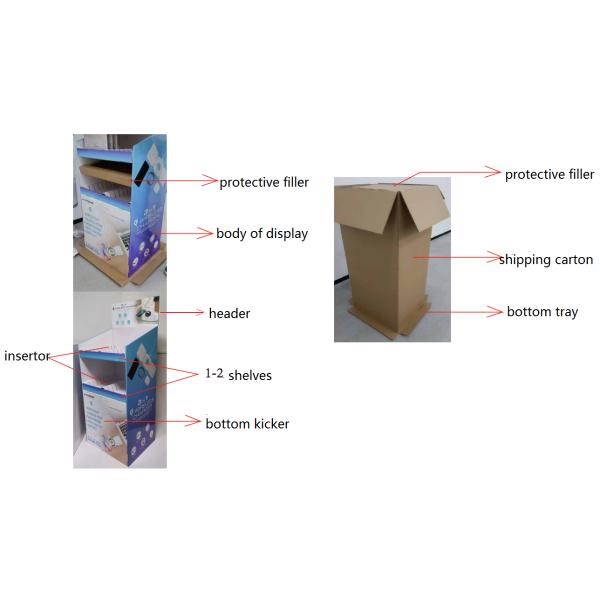 Walmart Cardboard Display Stands Quarter Pallet Display For Selling Wireless Chargers