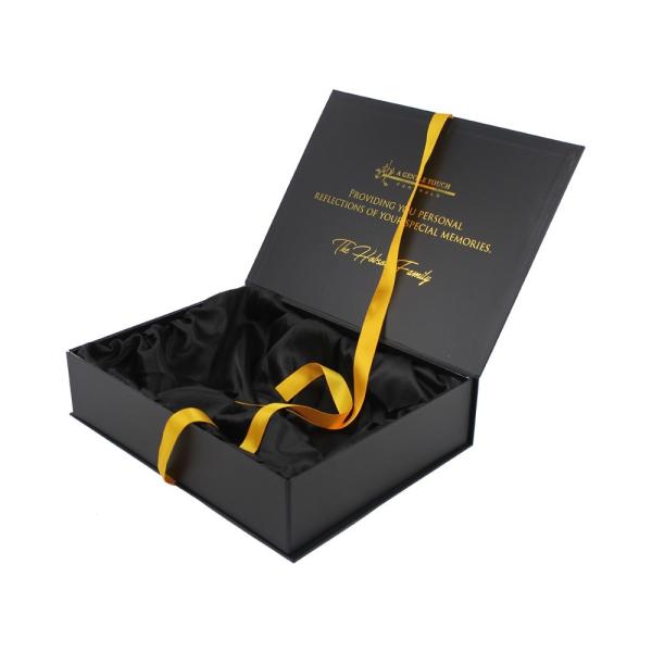 Matte Black Hair Extension Packaging Box Customizable Hair Bundle Box Packaging