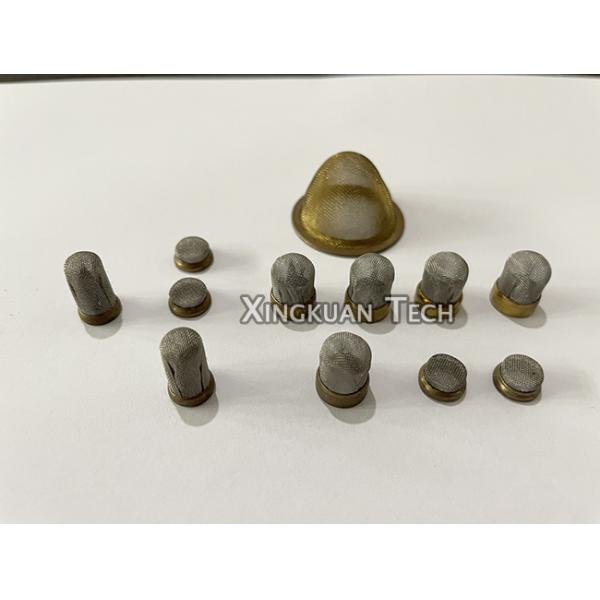 Stainless Steel Wire Mesh Filter Screen With Brass Rim Edge For Fuel Injector
