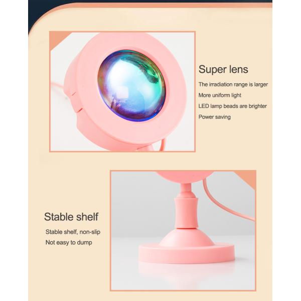 16 Colors USB DC5V Mini RGB Sunset Projector Light With Remote Control