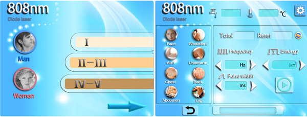 15 inch True Color screen Portable 808nm diode laser hair removal machine