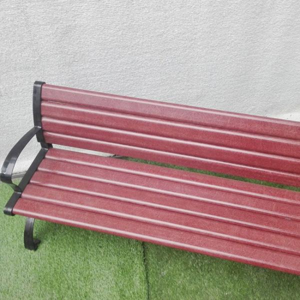 Street Garden Park 1500mm WPC Wood Cast Iron Bench