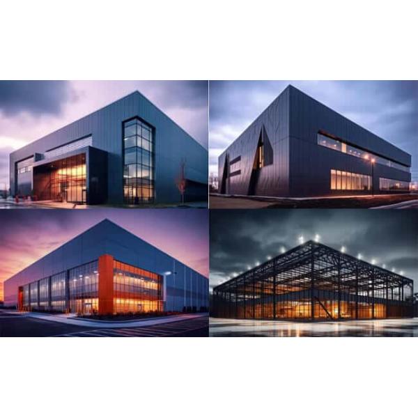 ASTM A36 Prefabricated Multi Storey Building Steel Structure Exhibition Hall Customized