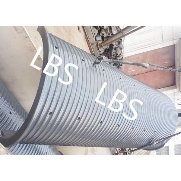 Bolted / Welding Connection Winch Drum Grooved Sleeves And Shells