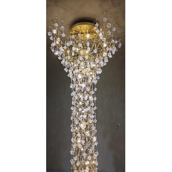 Vertical Ceiling Lights Metal Chandeliers Customized Pendant Lamp 240V G9 ODM