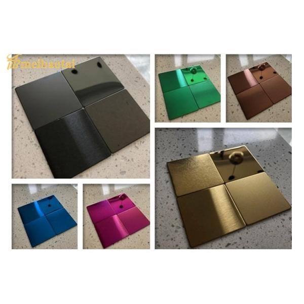 SUS304 Mirror Finish Stainless Steel Plate , 2000mm Ss Coloured Sheet