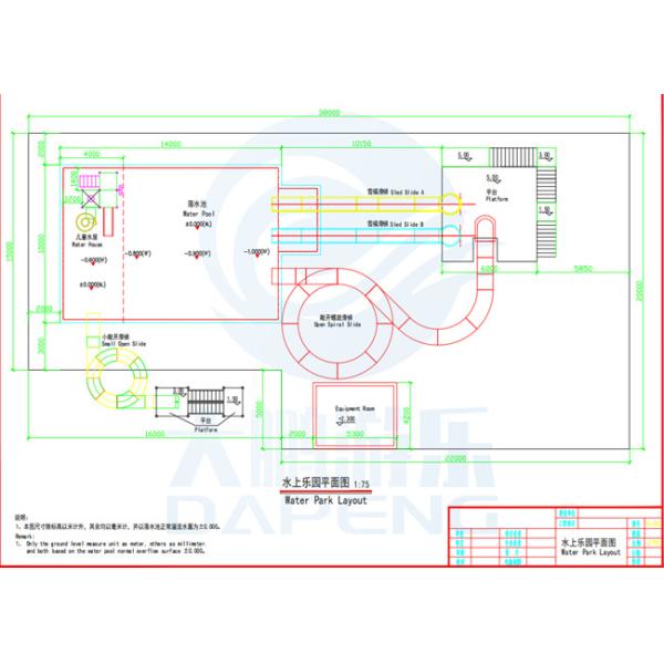 Hotel Playground Water Park Slide Equipment Fiberglass HDG Steel