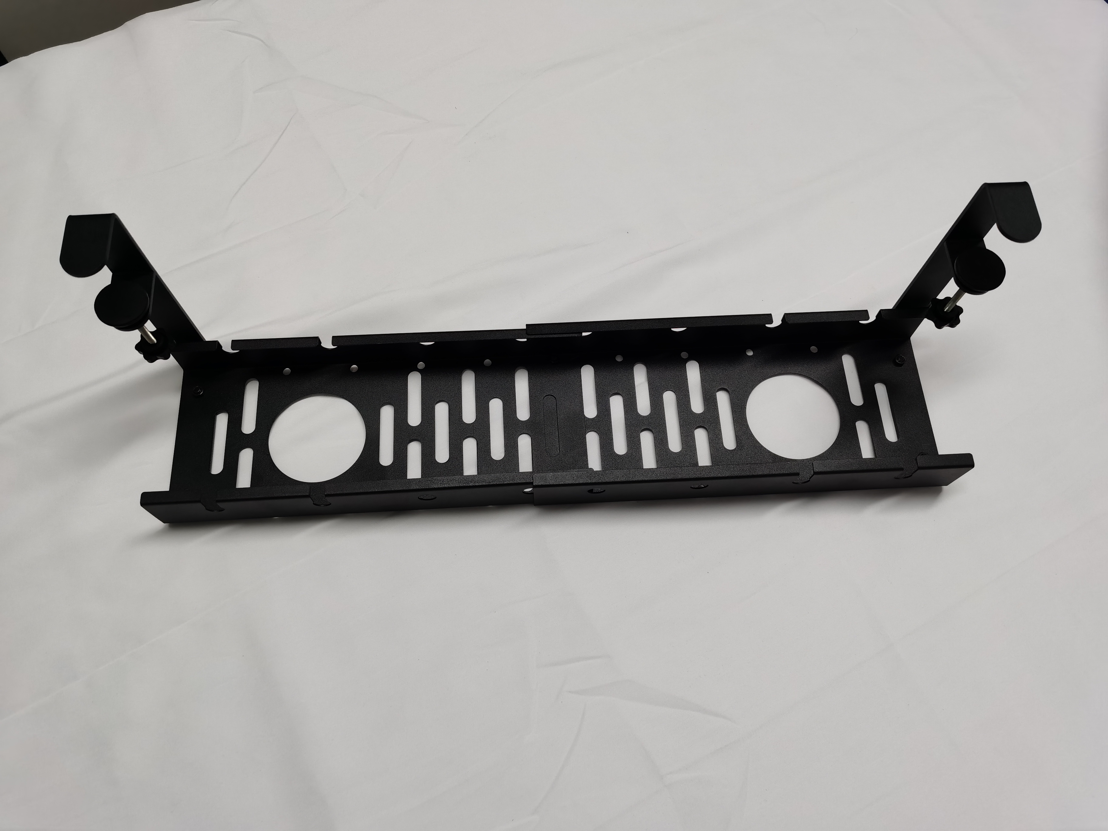 9 Wire Steel Cable Management Tray Under Desk Sturdy Carbon Steel Desk Cable Organizer