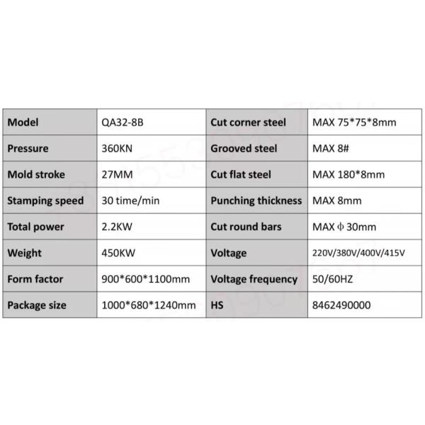 Small Electric Angle Iron Processing Machine Multifunctional Punching And Shearing Joint Integrated Machine
