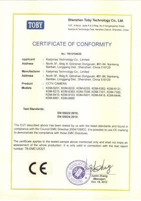 Shenzhen Kadymay Technology Co., Ltd. Certifications