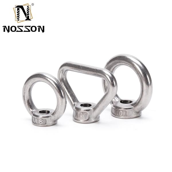 Galvanized Grade A4-80 M16 M6 M8 M10 5/8 SS Stainless Steel Oval Eye Nut for Lifting Japanese Type DIN582 Round Rings Nuts