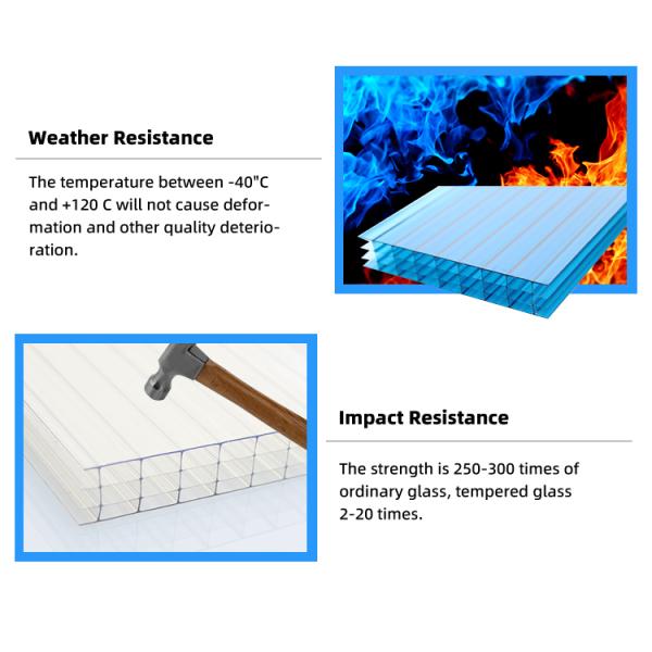 Poly Carbonate Roof Frosted Polycarbonate Sheet Twin Wall Hollow Polycarbonate Sheet Roof Sheets for Greenhouse