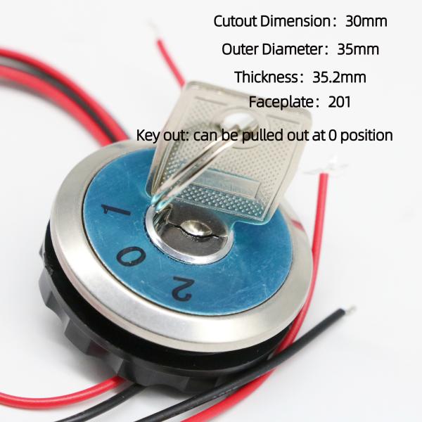 Elevator Lock Button With Key 30mm Size